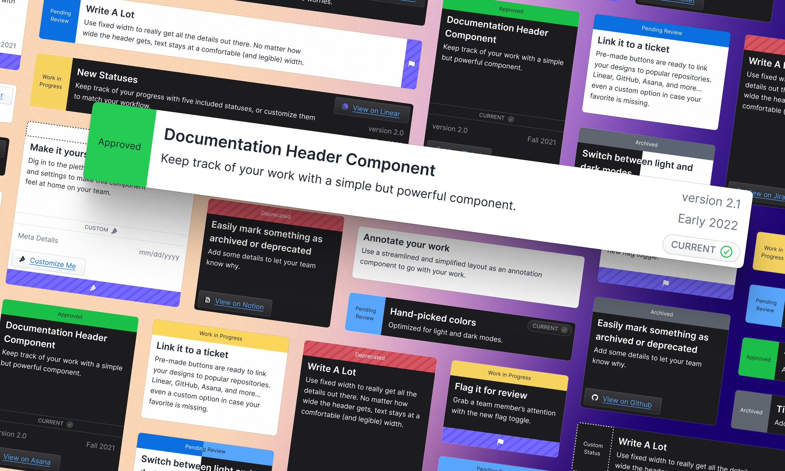 An overview of the second version of the documentation header component
